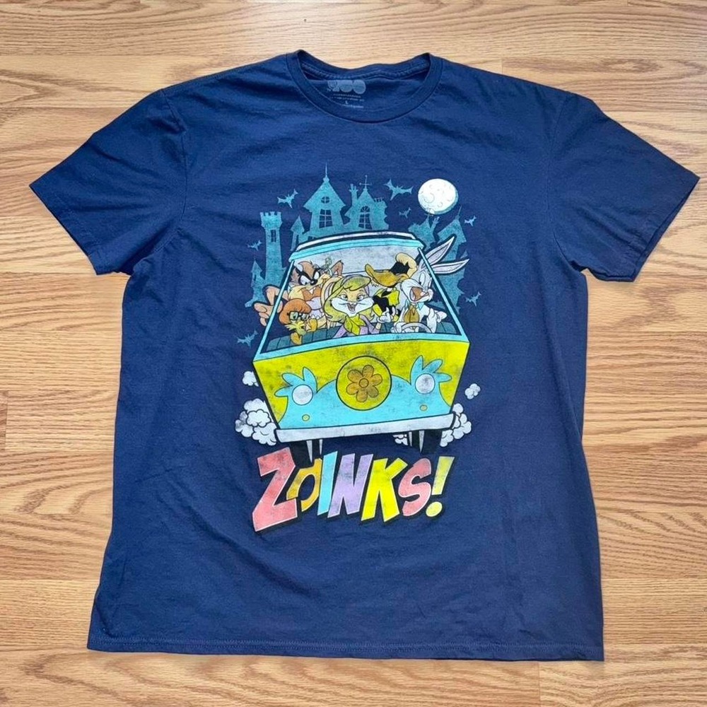 Looney Tunes x Scooby-Doo "Zoinks!" Graphic Tee — Men's Large - Picture 2 of 6